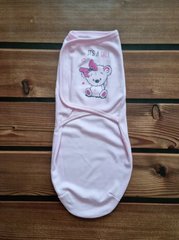 Пелюшка-кокон на липучках BabyStarTex, інтерлок, Дівчинка, розовая/мишка It's a girl