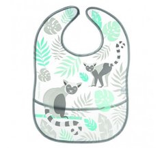Слюнявчик на липучке с карманом Jungle Canpol Babies, 6+, Мальчик, Голубой