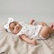 Боді + пов'язка для дівчинки Babystartex, муслін, молочное/сердечки різнокольорові, Дівчинка, 56-62