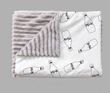 Плед детский из плюша Babystartex, серый/бутылочки Милк, Унисекс, 100*80, без утеплителя