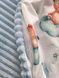 Теплый конверт-плед со съемным синтепоном и бантом, BabyStarTex, голубой плюш/мишки спят на голубых облачкам, Мальчик, 90х80