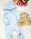 Комбинезон плюшевый для новорожденных Баранчик Бо, голубой, Мальчик, 68