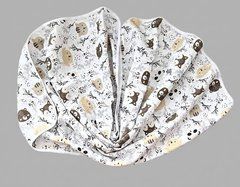 Плед летний муслиновый BabystarTex, коричневые звери в лесу, Унисекс, 100*80