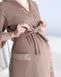 Теплый халат для беременных Тедди (коричневый), 42-44