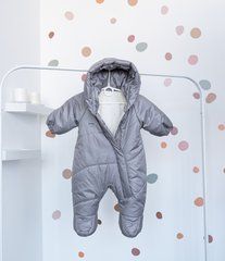 Теплий демісезонний комбінезон для немовлят Leggerino Kids Fantasy, сірий хром, Унісекс, 62