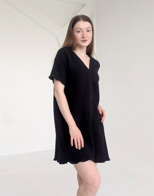 Муслінова сорочка для пологів (чорний), муслін, 42-44
