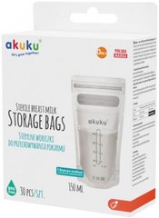 Пакеты для хранения молока стерильные 150мл Akuku, 1уп/30шт
