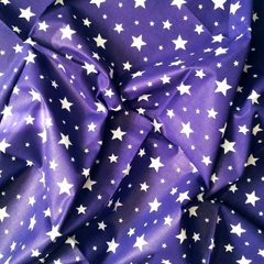 Пеленка ситец BabyStarTex, 100x80 см, синяя/белые звезды
