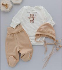 Комплект для новорожденного Baby Bear Minikin, футер, молочный/бежевый, Унисекс, 56