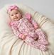 Комплект для девочки комбинезон и повязка Розы розовые BabyStarTex, кулир пенье, Девочка, 56