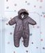 Теплый комбинезон демисезонный для младенцев Leggerino Kids Fantasy, шоколад, Унисекс, 62