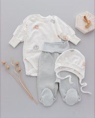 Комплект для новорожденного Baby Bear Minikin, футер, мишка светлый/серый, Унисекс, 56