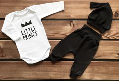 Комплект для хлопчика 3пр Little Prince Babystartex, футер, Хлопчик, 56-62