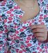 Теплая сорочка для беременных и кормящих KISS (белый), футер, 42-44