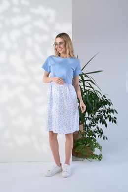 Платье для беременных и кормящих мам Marine Yula Mamma, голубой с цветочками, S