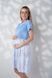Платье для беременных и кормящих мам Marine Yula Mamma, голубой с цветочками, S