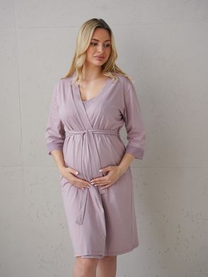 Халат для беременных и кормящих Soft & Lace Мамин Дом, аметист, XS