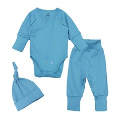 Комплект зростаючий боді штанці та шапочка SIMPLE Minikin, інтерлок, Хлопчик, синій, 50-56