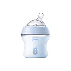 Пляшка для годування пластикова Chicco Natural Feeling Color 150 мл 0 м+, Хлопчик, Блакитний, 150мл