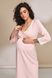 Базова нічна сорочка для вагітних та годуючих ALISA Юла Мама, світло-рожева, S