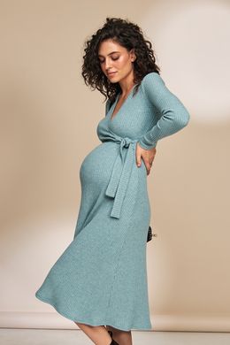 Платье для беременных и кормящих PAMELA Yula Mamma, полынь меланж, S