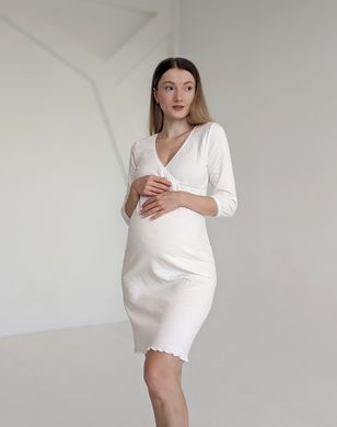 Рубашка для беременных и кормящих мам (молочный), капитон, 46-48