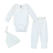 Комплект растущий боди штаны и шапочка SIMPLE Minikin, интерлок, Унисекс, молочный, 56-62