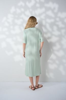 Платье прямое (футболка) для беременных и кормящих Lana Юла мама, светло-зеленый, S