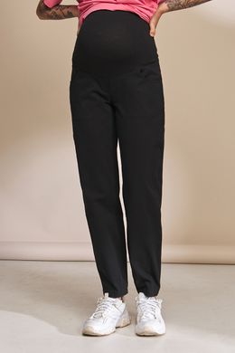 Стильні брюки МОМ для вагітних LONE Yula mama, чорні, S