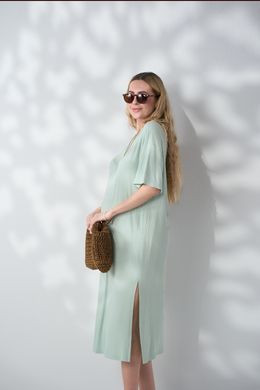 Платье прямое (футболка) для беременных и кормящих Lana Юла мама, светло-зеленый, S