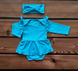 Боді-плаття довгий рукав + пов'язка, Babystartex, кулір, 56-62, синій