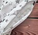 Комплект в дитяче ліжко (подушка+простирадло+плюшевий плед) Babystartex, білий плюш/биле зірочкі сірі, Унісекс
