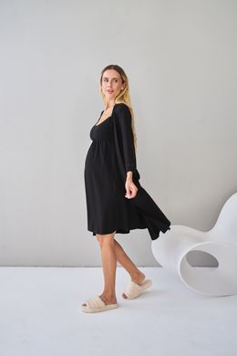 Халат для вагітних та годуючих Leticia Yula mama, чорний, S