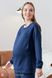 Теплая пижама для беременных и кормящих мам WENDY Юла мама, темно-синяя, S