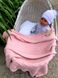 Плед вязаный демисезонный Полоса Мy baby, 80х90 см, Розовый, Розовый