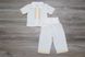 Комплект крестильный Рубашка кнопки впереди и штанишки Minikin, кулир, 62, молочный