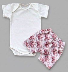 Комплект боді та шорти для новонароджених Babystartex, кулір+поплін, Унісекс, 56-62