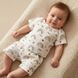 Комплект муслиновый футболка и шорты Радуга голубая и коричневая Babystartex, муслин, Мальчик, 56-62