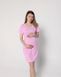 Сорочка для вагітних та годуючих MOMDAY (рожевий), кулір, 46-48