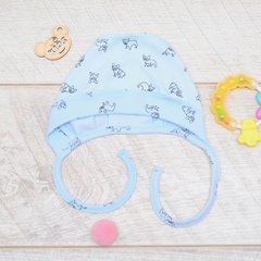 Чепчик для новорожденных Основной ассортимент Minikin, интерлок, 43, голубой/собачка