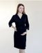 Комплект халат и сорочка для беременных (черный), кулир, 46-48
