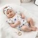 Боди + повязка для девочки Babystartex, муслин, белое/васильки, Девочка, 56-62