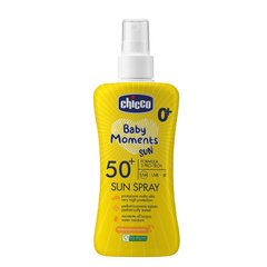 Молочко-спрей солнцезащитное Baby Moments SUN Chicco, SPF 50+, 150 мл, 150мл