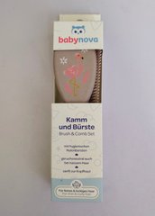 Расческа и щетка с искусственной щетиной Baby-Nova, 0+, Девочка, Розовый