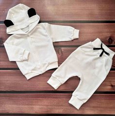 Комплект бомбер та штани Babystartex, молочний, Унісекс, 56-62