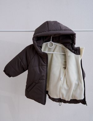 Теплая куртка детская демисезонная Wave Kids Fantasy, шоколад, Унисекс, 74