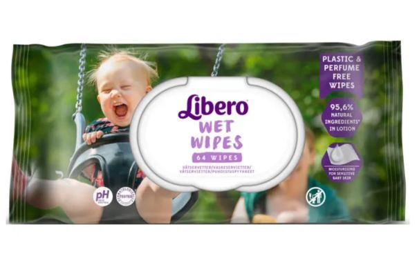 Влажные салфетки Libero Wet Wipes, 1уп/64 шт, 64шт