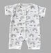Мусліновий пісочник Babystartex, муслін, молочний/радуга блакитна і коричнева, Унісекс, 56