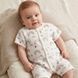 Мусліновий пісочник Babystartex, муслін, молочний/радуга блакитна і коричнева, Унісекс, 56