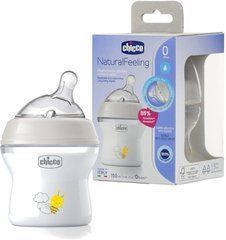Пляшка для годування пластикова Chicco Natural Feeling Color 150 мл 0 м+, Унісекс, Бежевий, 150мл